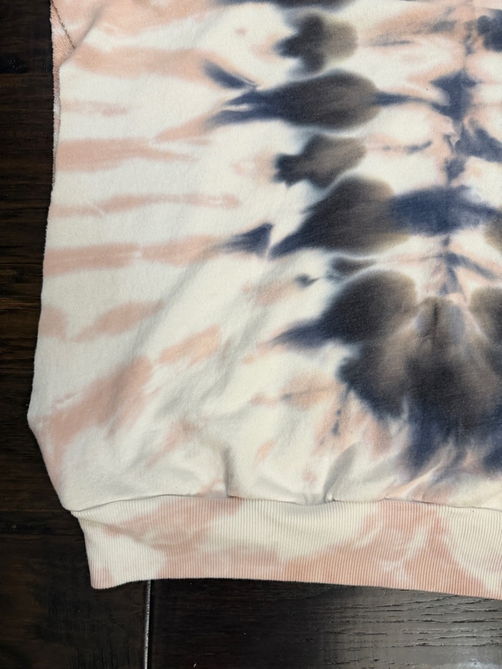 Hoodie Top Young Fabulous & Broke Peach and Navy Tie-Dye - Picture 14 of 15